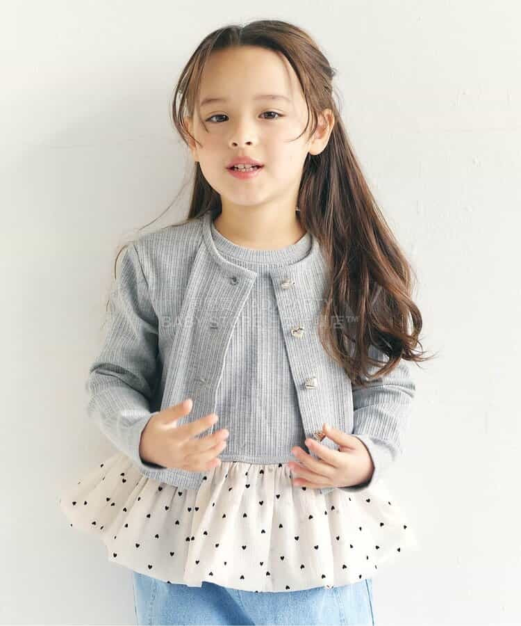 日本童裝 apres les cours 針織外套背心兩件套裝 90-140cm 女童款 夏季 TOPS