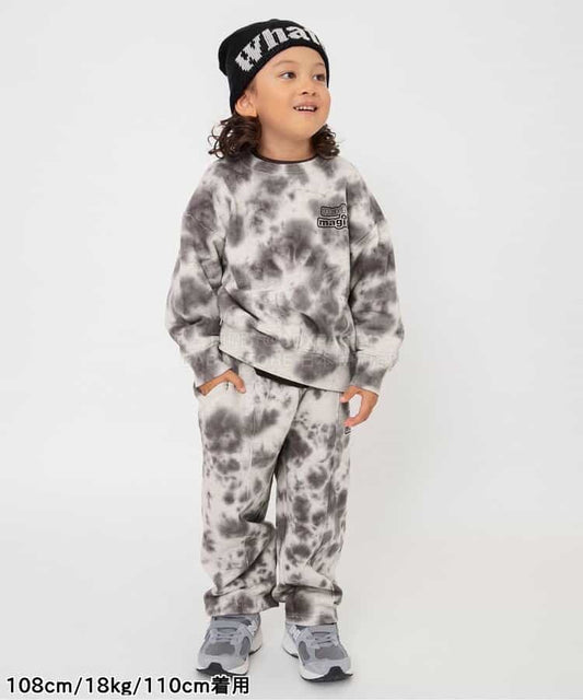日本童裝 BREEZE 扎染拼接長褲 90-140cm 男童款 冬季 PANTS
