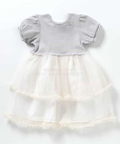 日本童裝 apres les cours 泡泡袖薄紗連身裙 80-140cm 女童款  夏季 DRESSES