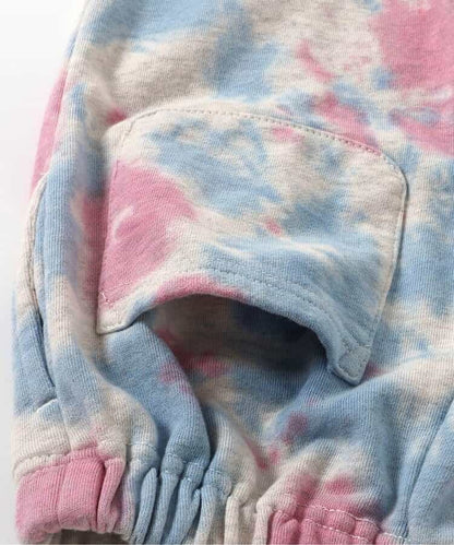 日本童裝 BREEZE 扎染拼接長褲 90-140cm 男童款 冬季 PANTS