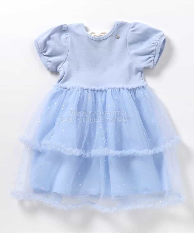 日本童裝 apres les cours 泡泡袖薄紗連身裙 80-140cm 女童款  夏季 DRESSES