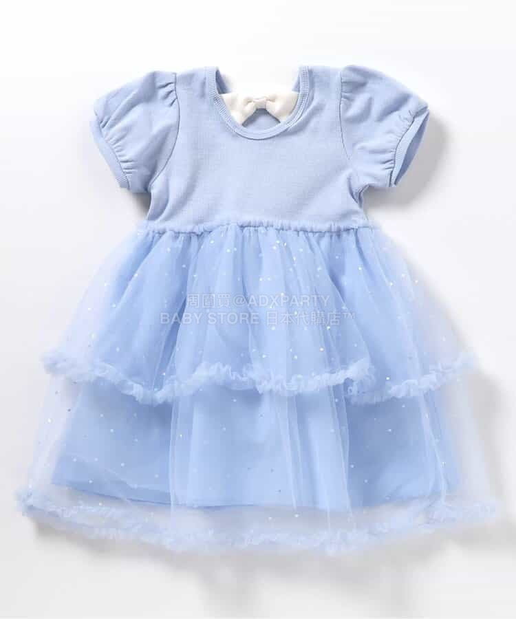 日本童裝 apres les cours 泡泡袖薄紗連身裙 80-140cm 女童款  夏季 DRESSES