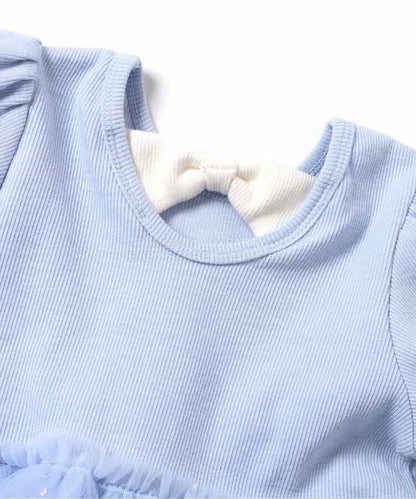 日本童裝 apres les cours 泡泡袖薄紗連身裙 80-140cm 女童款  夏季 DRESSES