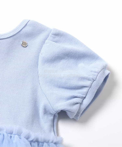 日本童裝 apres les cours 泡泡袖薄紗連身裙 80-140cm 女童款  夏季 DRESSES