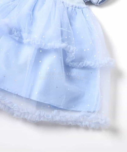 日本童裝 apres les cours 泡泡袖薄紗連身裙 80-140cm 女童款  夏季 DRESSES