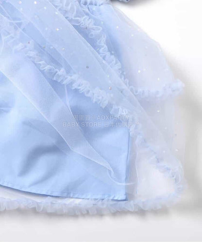 日本童裝 apres les cours 泡泡袖薄紗連身裙 80-140cm 女童款  夏季 DRESSES