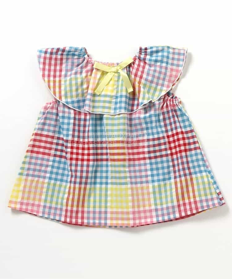 日本童裝 apres les cours 2Way 雙面兩著 荷葉邊領上衣 80-140cm 女童款 夏季 TOPS