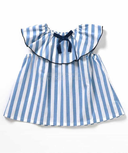 日本童裝 apres les cours 2Way 雙面兩著 荷葉邊領上衣 80-140cm 女童款 夏季 TOPS