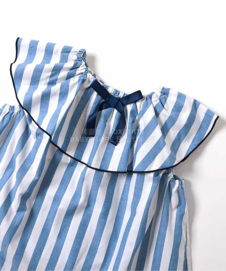 日本童裝 apres les cours 2Way 雙面兩著 荷葉邊領上衣 80-140cm 女童款 夏季 TOPS