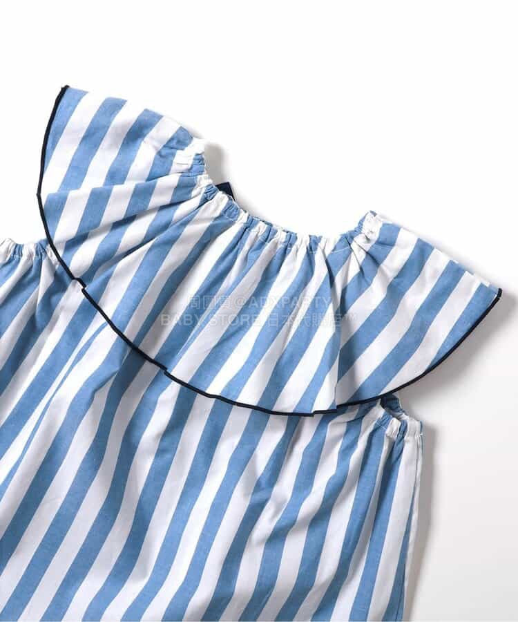 日本童裝 apres les cours 2Way 雙面兩著 荷葉邊領上衣 80-140cm 女童款 夏季 TOPS