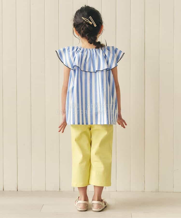 日本童裝 apres les cours 2Way 雙面兩著 荷葉邊領上衣 80-140cm 女童款 夏季 TOPS