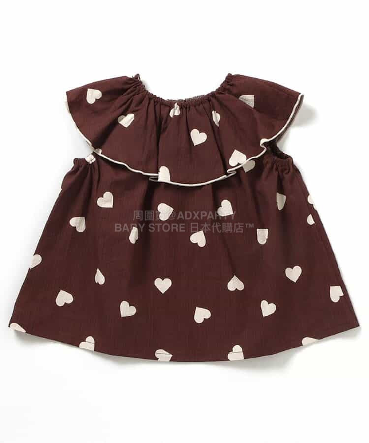 日本童裝 apres les cours 2Way 雙面兩著 荷葉邊領上衣 80-140cm 女童款 夏季 TOPS