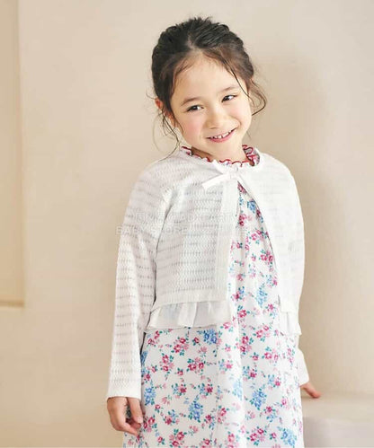 日本童裝 apres les cours 絲帶蕾絲拼接外套 80-140cm 女童款 夏季 OUTERWEAR