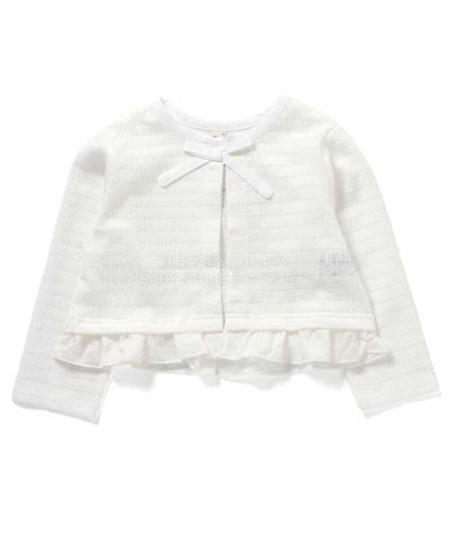 日本童裝 apres les cours 絲帶蕾絲拼接外套 80-140cm 女童款 夏季 OUTERWEAR