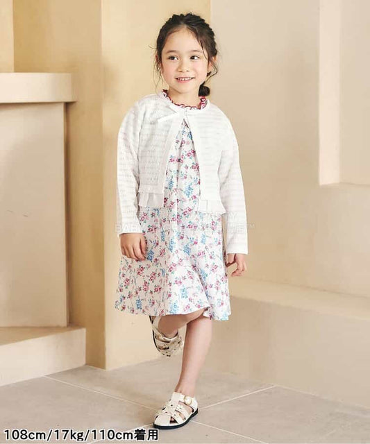 日本童裝 apres les cours 絲帶蕾絲拼接外套 80-140cm 女童款 夏季 OUTERWEAR