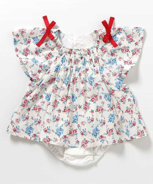 日本童裝 apres les cours 肩帶蝴蝶連衣 70-80cm 女童款 初生嬰兒 夏季 Jumpsuit