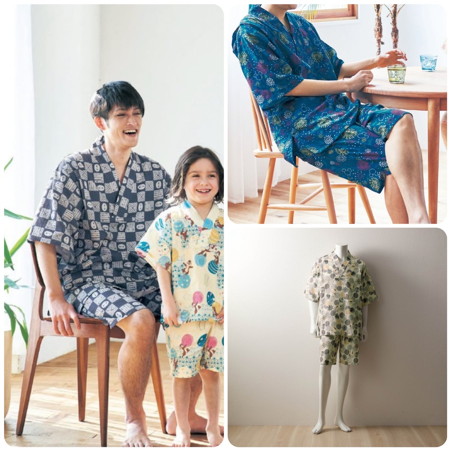 Disney Japanese children's clothing, Jinbei Japanese kimonos (S-LL), adult sizes, other brand children's clothing, TOPS PANTS, and Japanese summer festival specials.