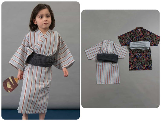 BREEZE Japanese Yukata Kimono 100-140cm Boys Summer TOPS Japanese Summer Festival Special 