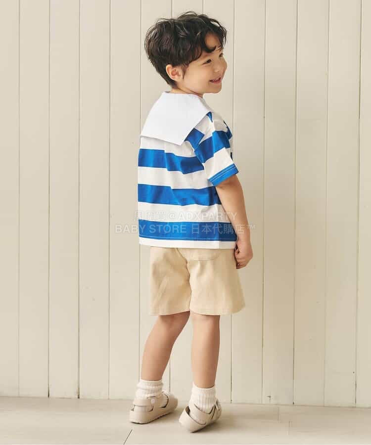 日本童裝 apres les cours 水手條紋兩件套裝 80-130cm 男童款 夏季 TOPS PANTS