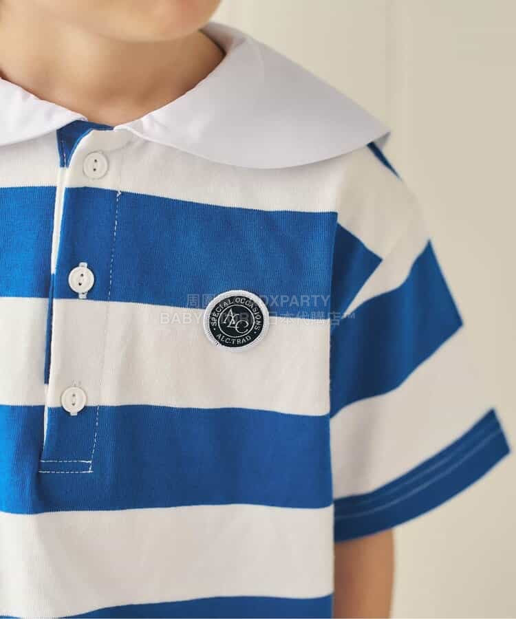 日本童裝 apres les cours 水手條紋兩件套裝 80-130cm 男童款 夏季 TOPS PANTS