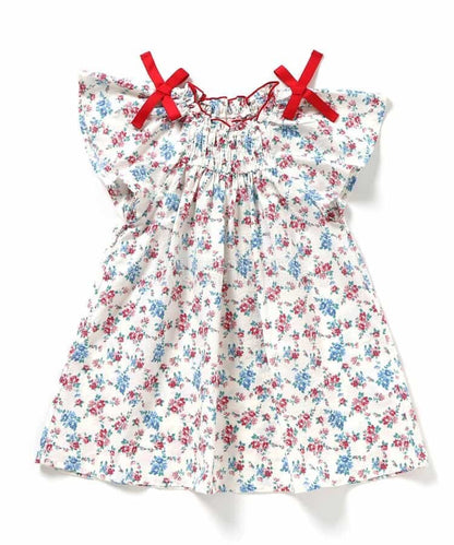 日本童裝 apres les cours 肩部蝴蝶喇叭裙連身裙 80-140cm 女童款 夏季 DRESSES