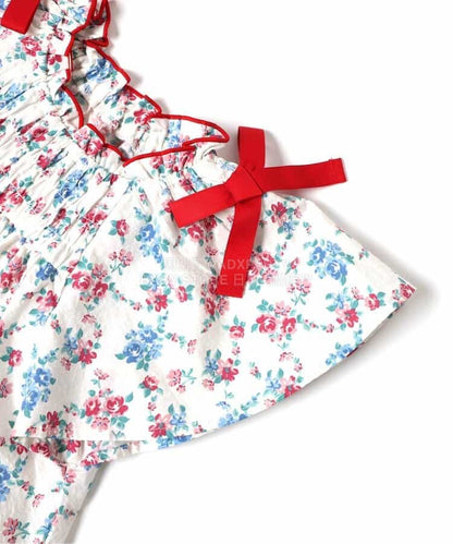 日本童裝 apres les cours 肩部蝴蝶喇叭裙連身裙 80-140cm 女童款 夏季 DRESSES