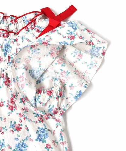 日本童裝 apres les cours 肩部蝴蝶喇叭裙連身裙 80-140cm 女童款 夏季 DRESSES
