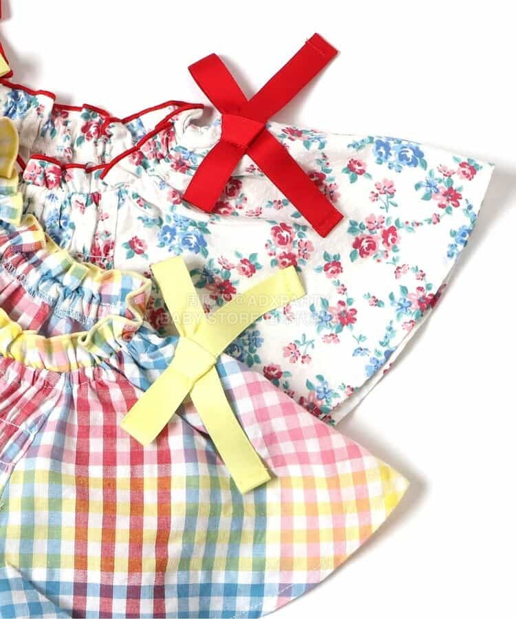 日本童裝 apres les cours 肩部蝴蝶喇叭裙連身裙 80-140cm 女童款 夏季 DRESSES