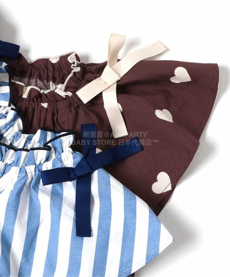 日本童裝 apres les cours 肩部蝴蝶喇叭裙連身裙 80-140cm 女童款 夏季 DRESSES