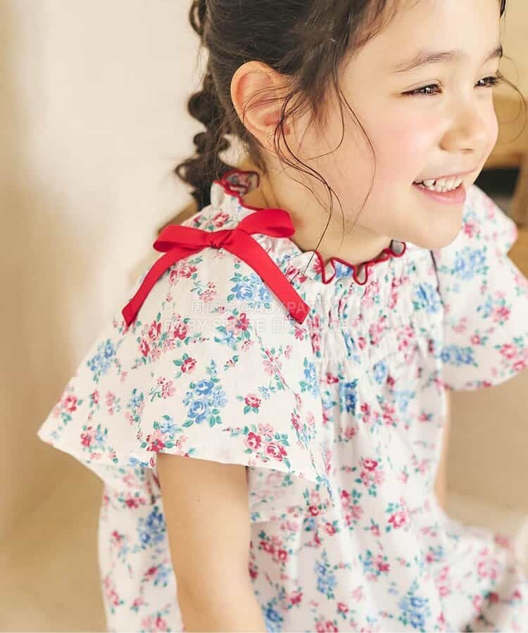 日本童裝 apres les cours 肩部蝴蝶喇叭裙連身裙 80-140cm 女童款 夏季 DRESSES