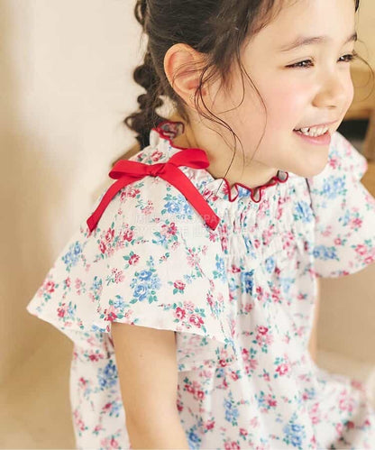 日本童裝 apres les cours 肩部蝴蝶喇叭裙連身裙 80-140cm 女童款 夏季 DRESSES