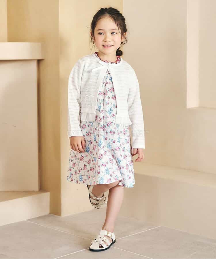 日本童裝 apres les cours 肩部蝴蝶喇叭裙連身裙 80-140cm 女童款 夏季 DRESSES