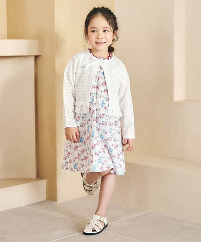 日本童裝 apres les cours 肩部蝴蝶喇叭裙連身裙 80-140cm 女童款 夏季 DRESSES