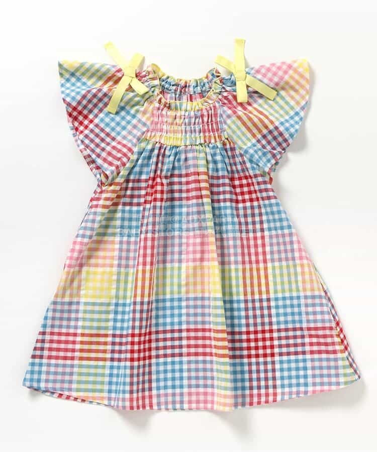 日本童裝 apres les cours 肩部蝴蝶喇叭裙連身裙 80-140cm 女童款 夏季 DRESSES