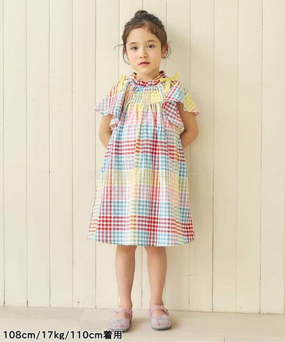 日本童裝 apres les cours 肩部蝴蝶喇叭裙連身裙 80-140cm 女童款 夏季 DRESSES