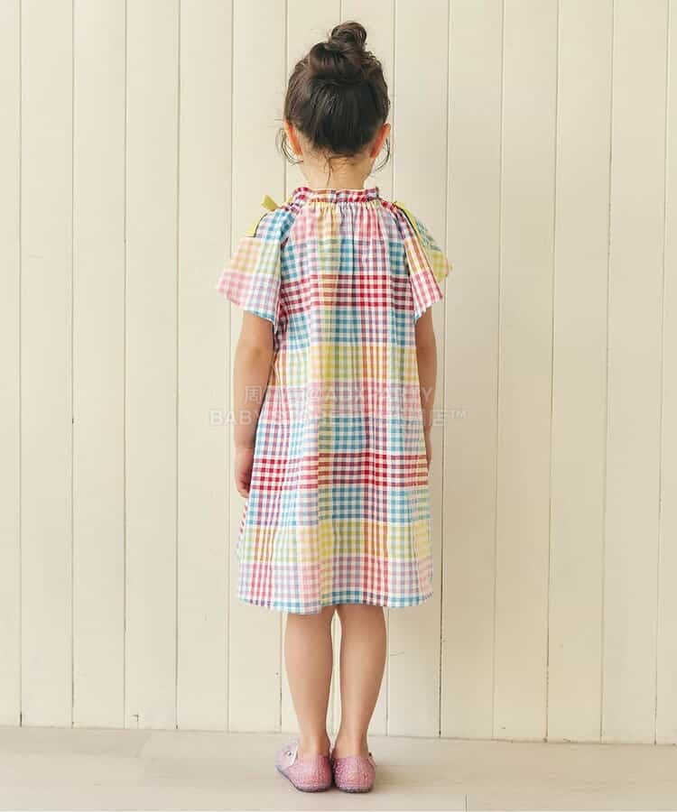 日本童裝 apres les cours 肩部蝴蝶喇叭裙連身裙 80-140cm 女童款 夏季 DRESSES
