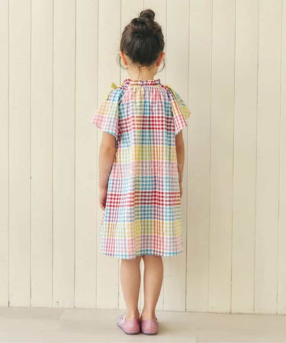 日本童裝 apres les cours 肩部蝴蝶喇叭裙連身裙 80-140cm 女童款 夏季 DRESSES