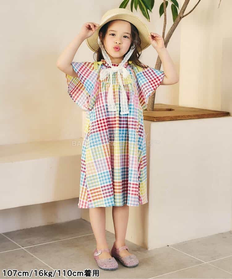 日本童裝 apres les cours 肩部蝴蝶喇叭裙連身裙 80-140cm 女童款 夏季 DRESSES