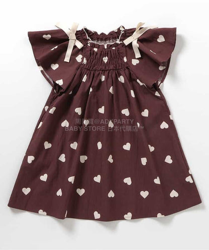 日本童裝 apres les cours 肩部蝴蝶喇叭裙連身裙 80-140cm 女童款 夏季 DRESSES