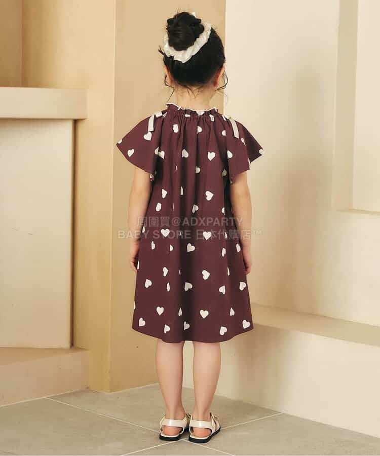 日本童裝 apres les cours 肩部蝴蝶喇叭裙連身裙 80-140cm 女童款 夏季 DRESSES