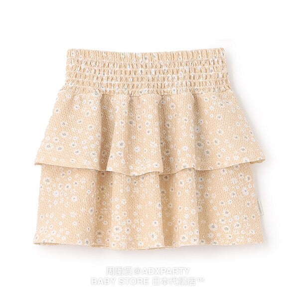 Japanese children's clothing pe#main layered full-print skirt 80-130cm girls summer SKIRTS 