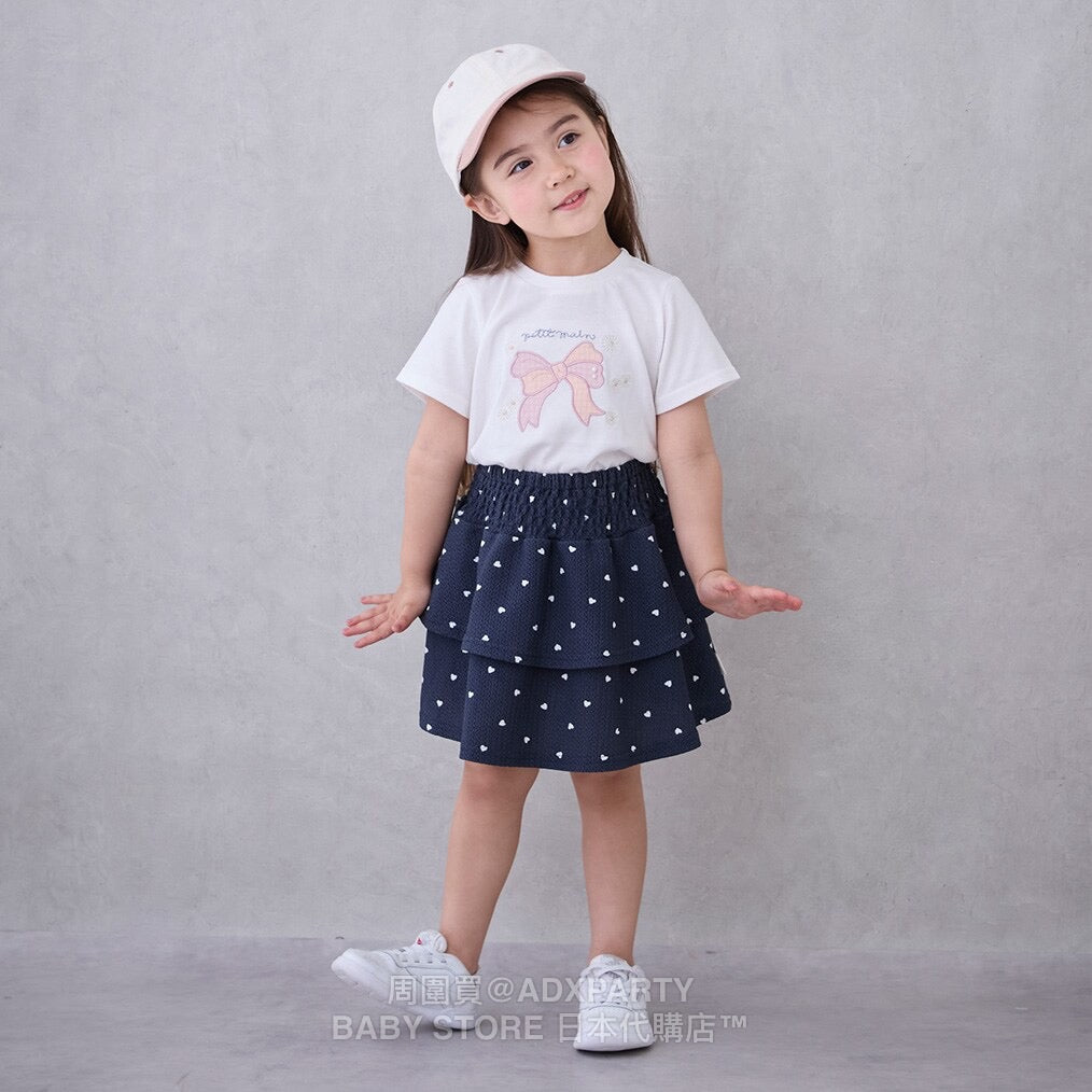 Japanese children's clothing pe#main layered full-print skirt 80-130cm girls summer SKIRTS 