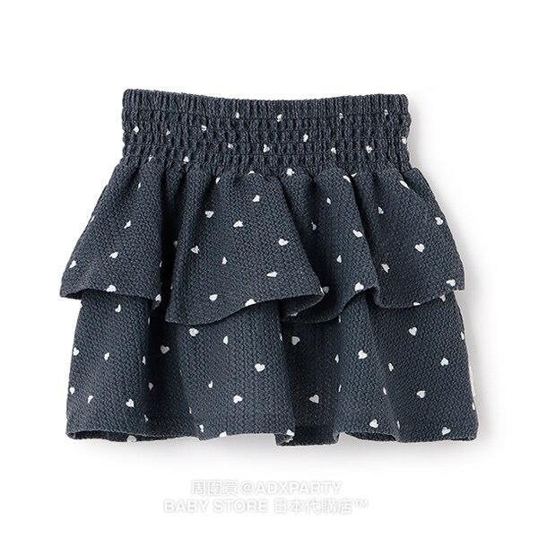 Japanese children's clothing pe#main layered full-print skirt 80-130cm girls summer SKIRTS 