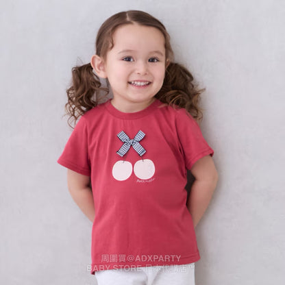 Japanese children's clothing pe#main contact cool print top 80-130cm girls summer TOPS 