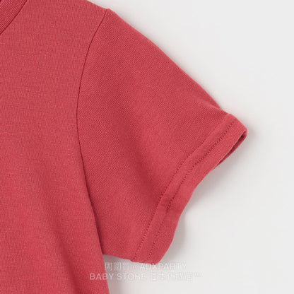 Japanese children's clothing pe#main contact cool print top 80-130cm girls summer TOPS 