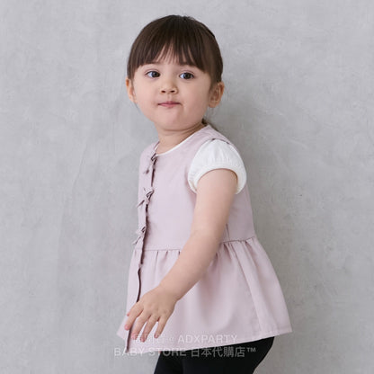 Japanese children's clothing pe#main cool lotus leaf vest 80-130cm girls summer TOPS 