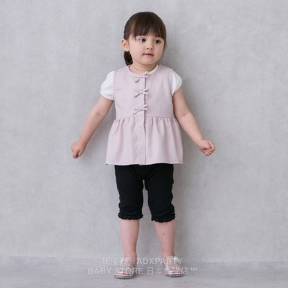 Japanese children's clothing pe#main cool lotus leaf vest 80-130cm girls summer TOPS 
