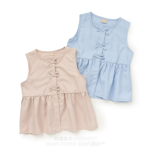 Japanese children's clothing pe#main cool lotus leaf vest 80-130cm girls summer TOPS 