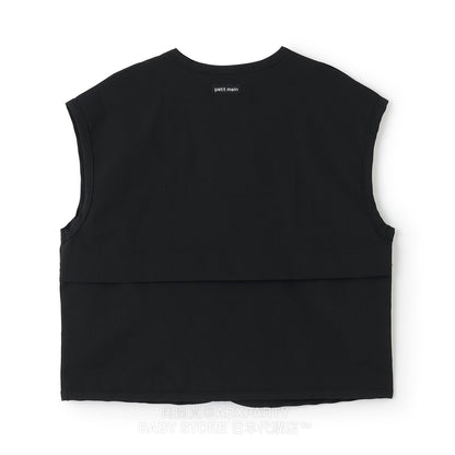 Japanese children's clothing pe#main cool lotus leaf vest 80-130cm boys summer TOPS 