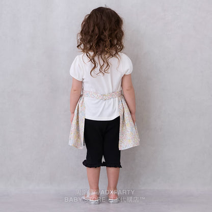Japanese children's clothing pe#main waterproof series apron 80-130cm girls summer TOPS 